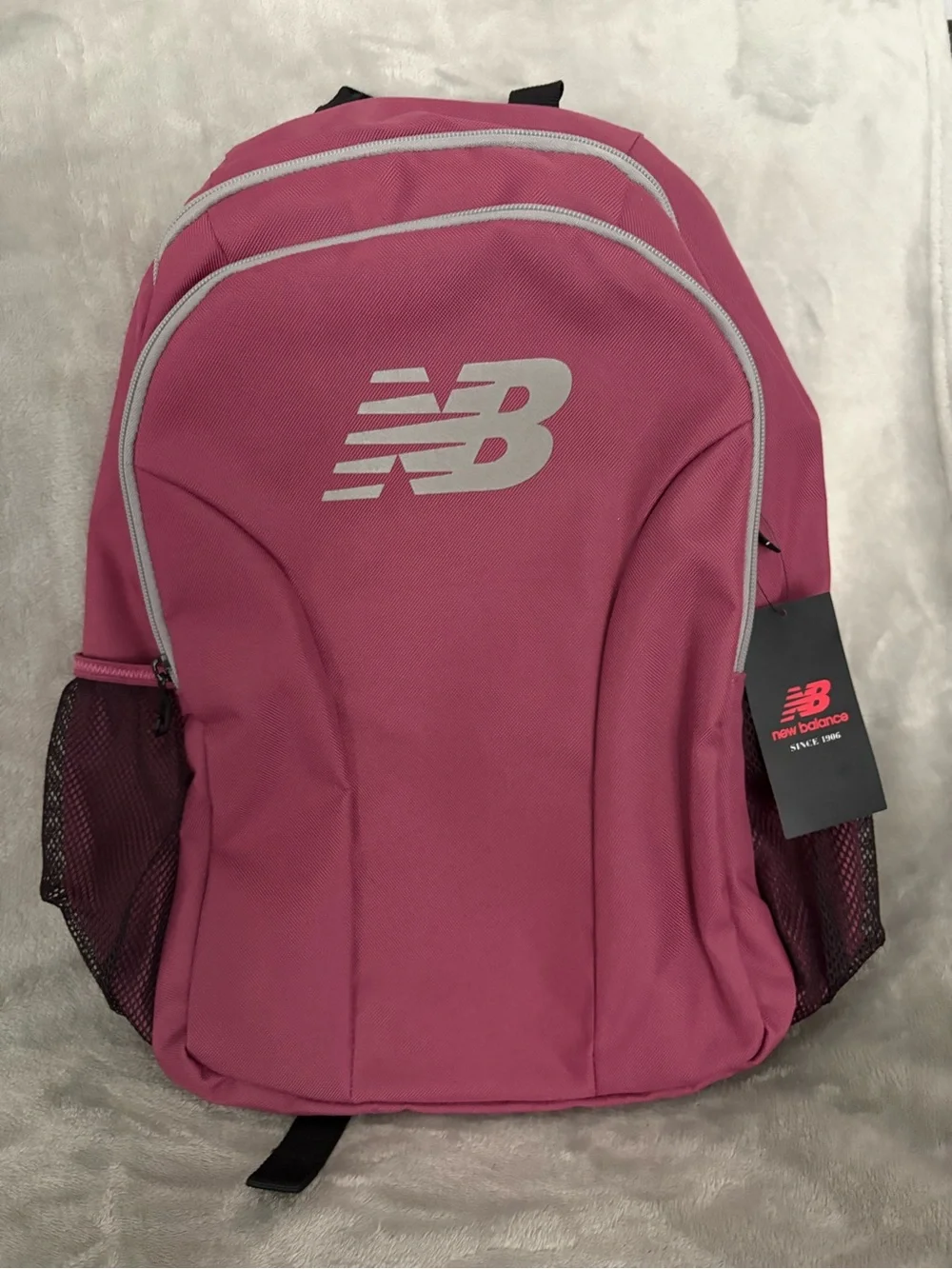 New Balance Women's Magenta Backpack with Silver Logo New with Tags